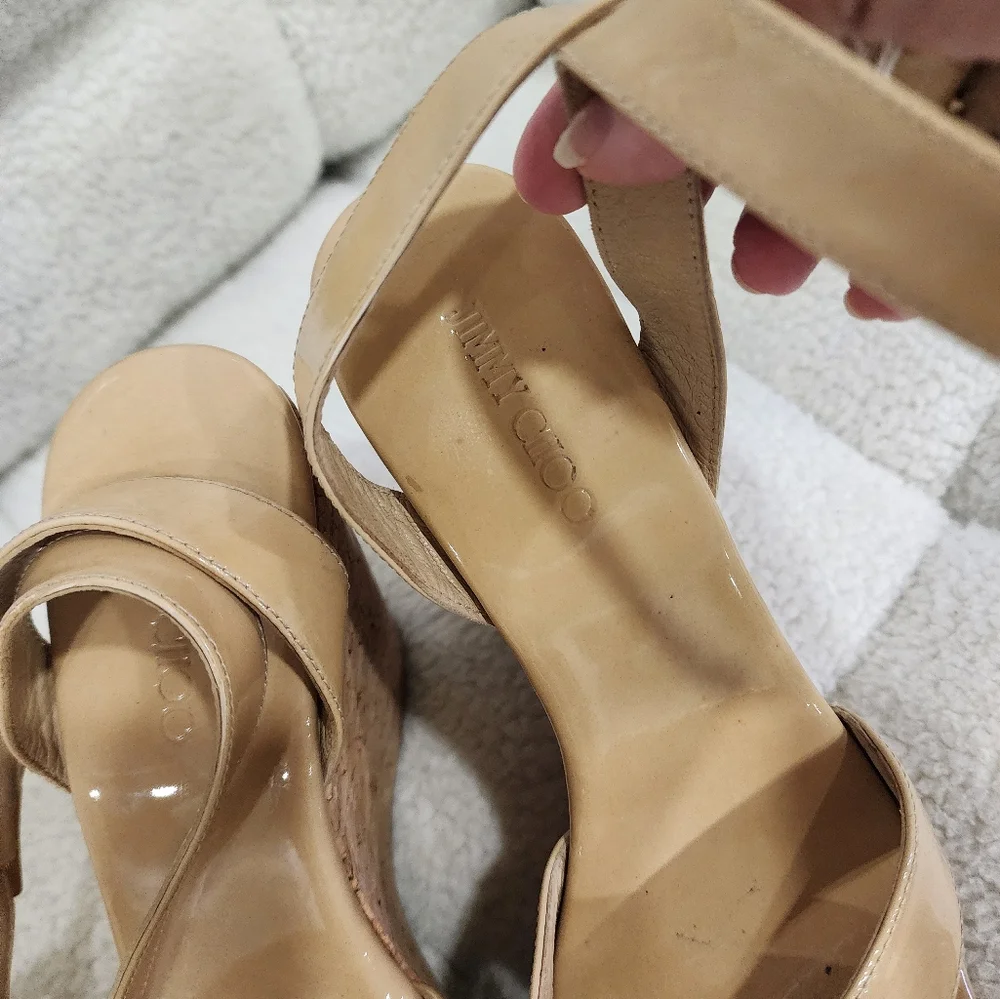 Jimmy Choo Nude Wedges